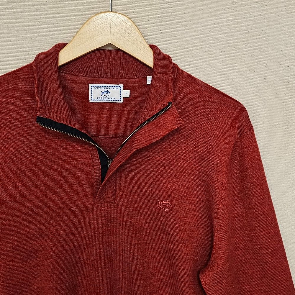 Southern Tide Wool Blend Skipjack Quarter Zip M